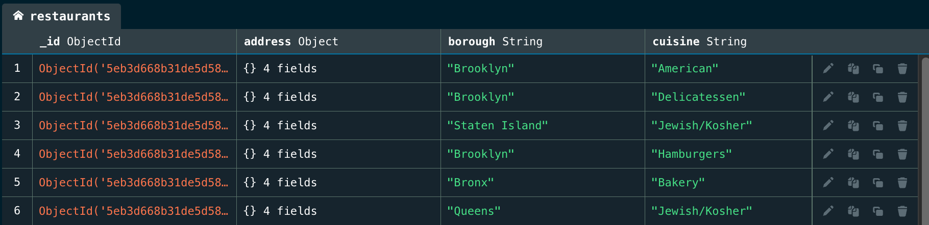 View nested elements in Table view