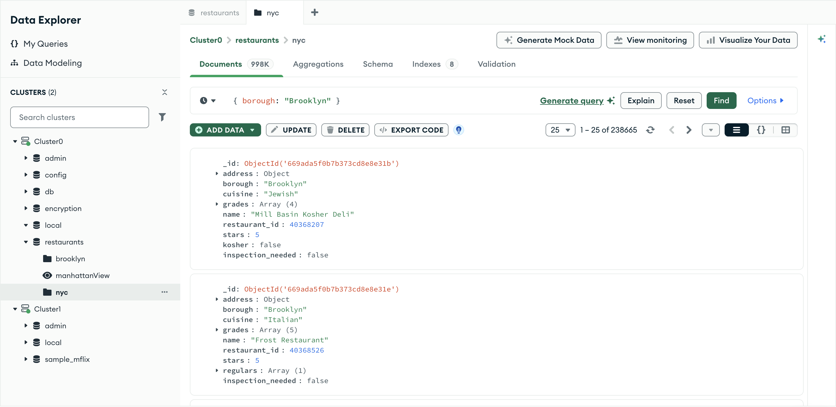 Data Explorer Page with collapsed AI Drawer